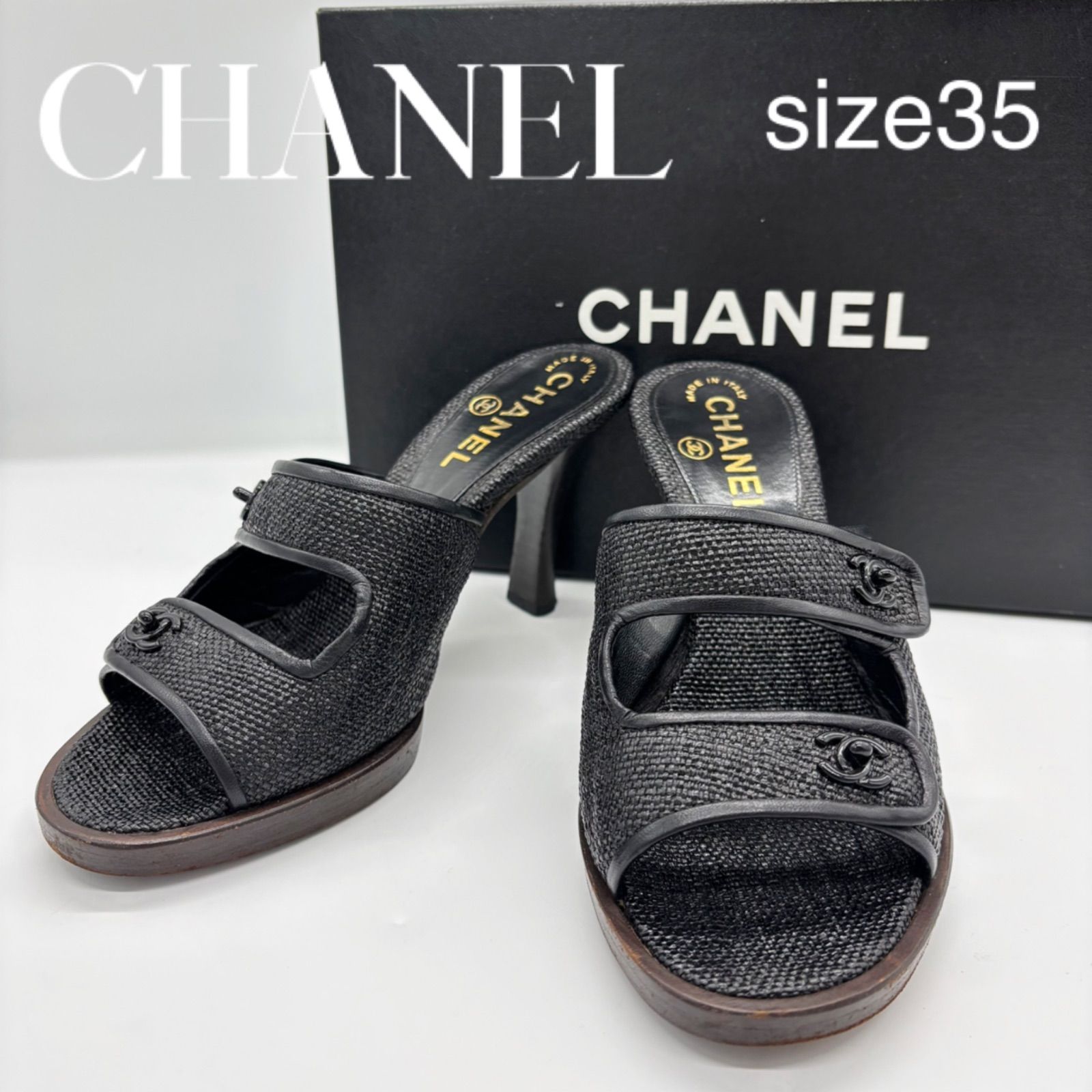 CHANELヴィンテージ ミュールサンダル 楽天市場】CHANEL シャネル サンダル ミュール レディース36