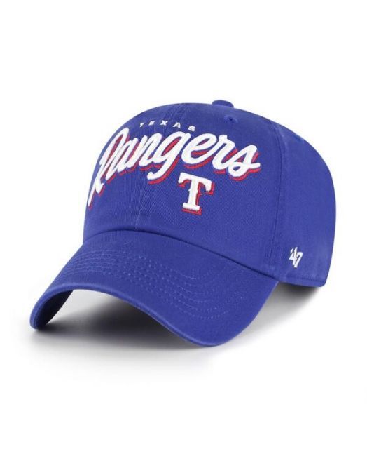 送料無料 47ブランド レディース 帽子 アクセサリー Women s Royal Texas Rangers Ariana Clean Up Adjustable Hat Royal