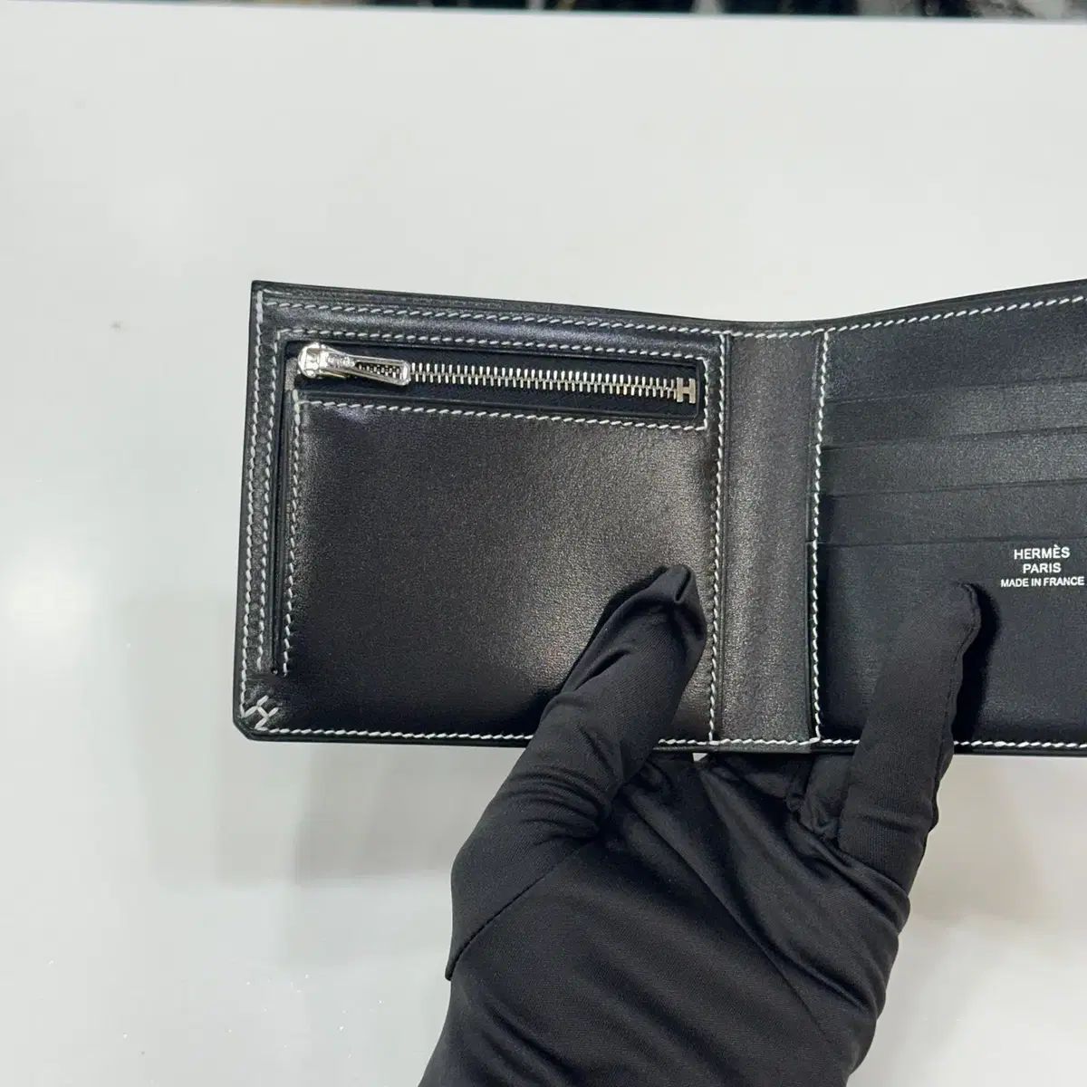 美品】HERMES コペルニクス MC2 二つ折り財布 ブラック 未使用品