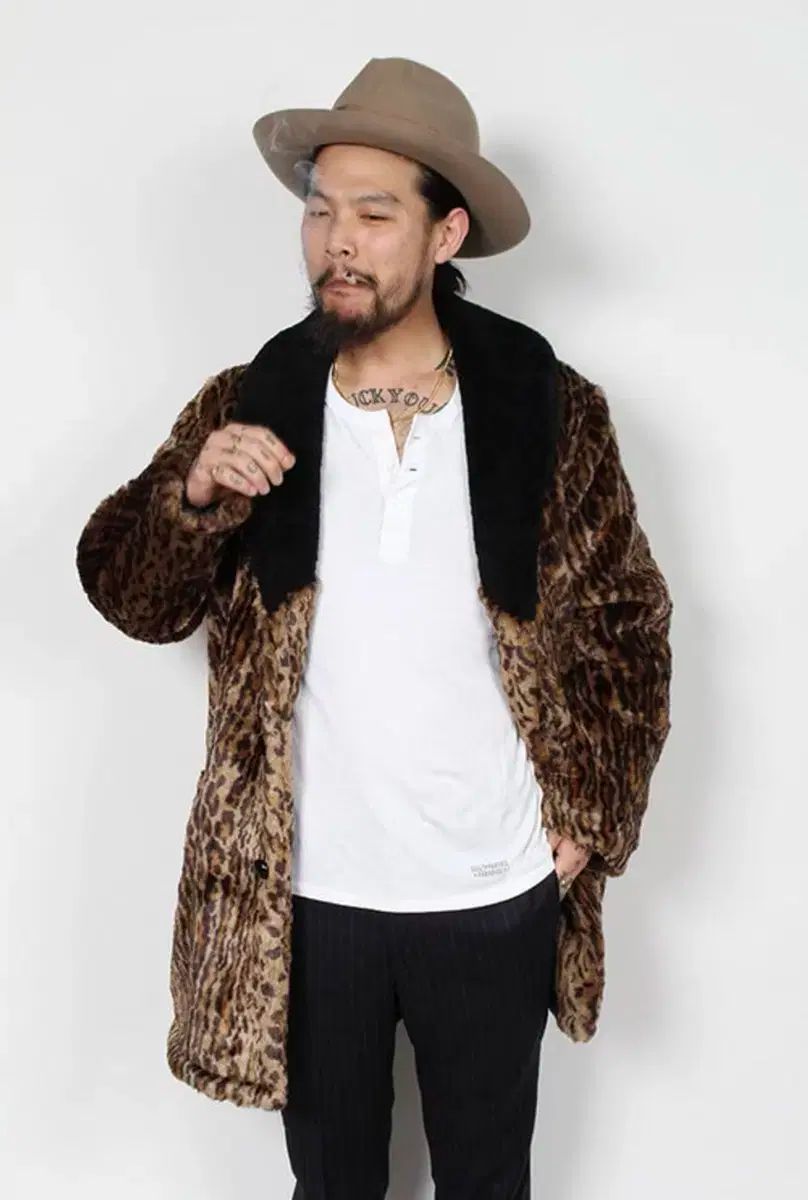 WACKO MARIA ワコマリア レオパード ファー コート 17AW