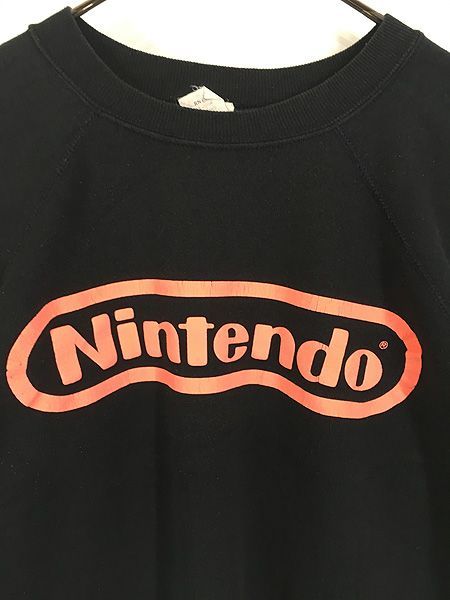 80s ニンテンドー ダックハント ファミコン 古着 スウェット 企業 ゲーム 古着 80s USA製 Nintendo 任天堂 ゲーム 企業 ロゴ 発泡