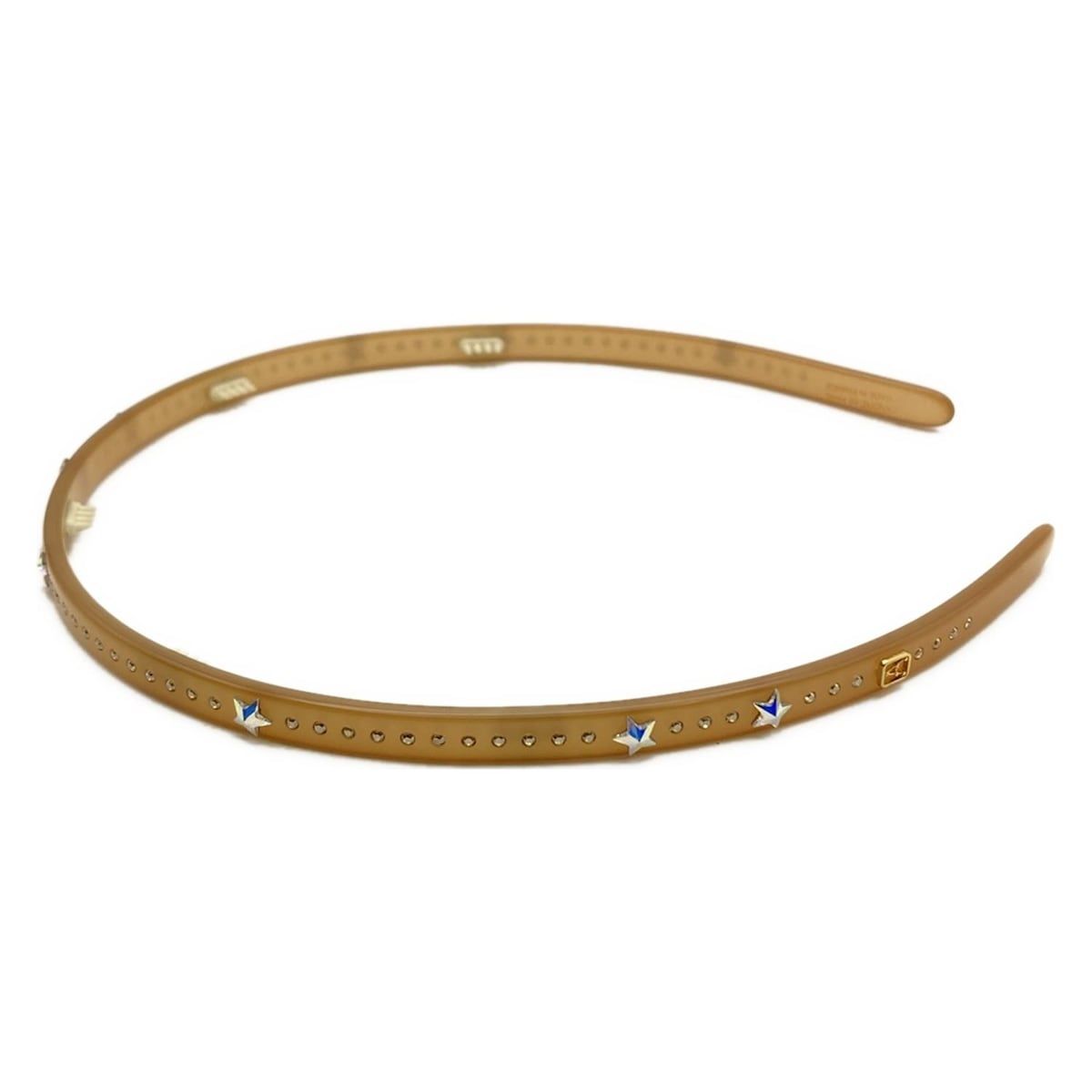 ALEXANDRE de PARIS アレクサンドル ドゥ パリ カチューシャ - ベージュ×クリア スター 星