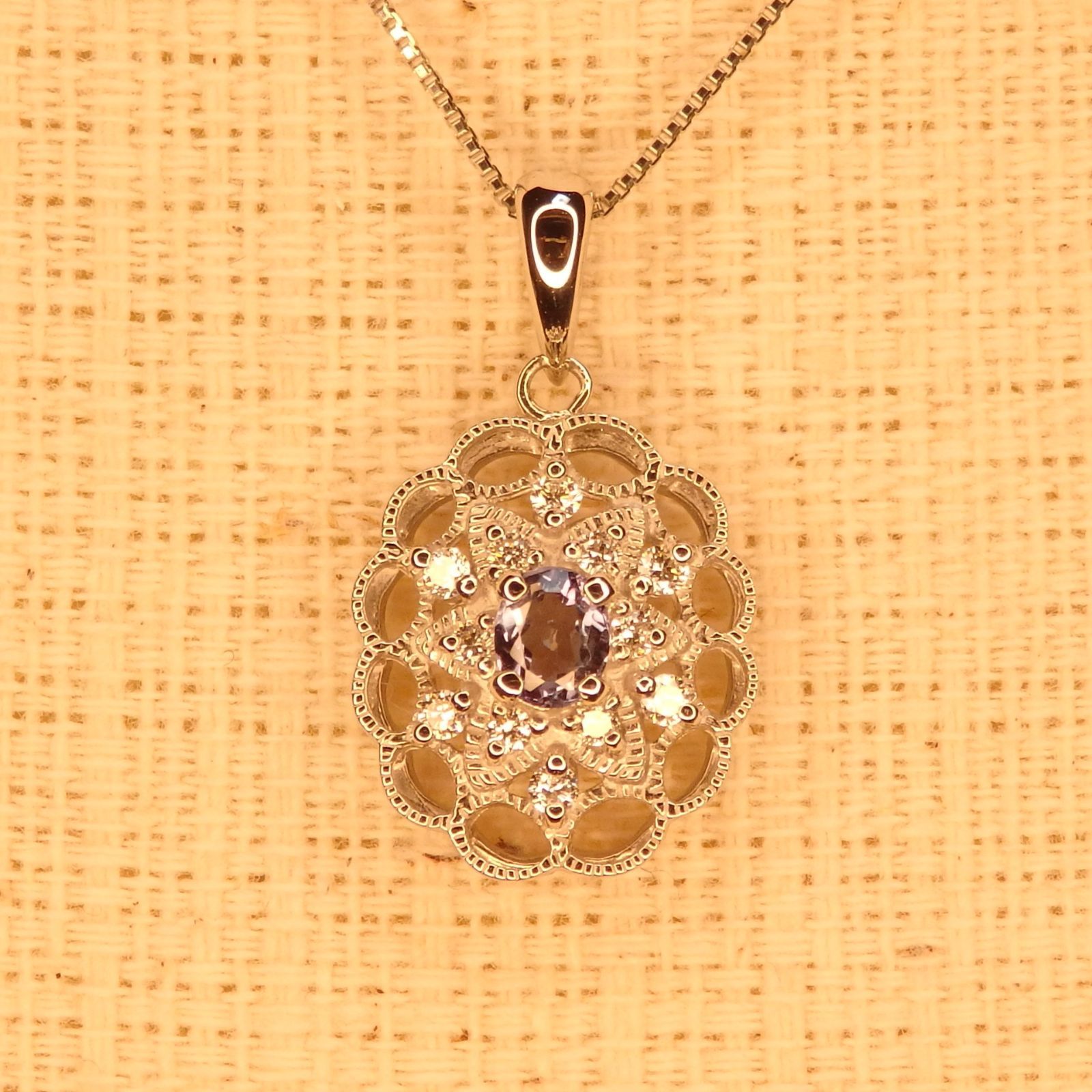 アレキサンドライト ペンダントTOP Z5133 0.179ct プラチナPt オーバル小判 ソーティング付き