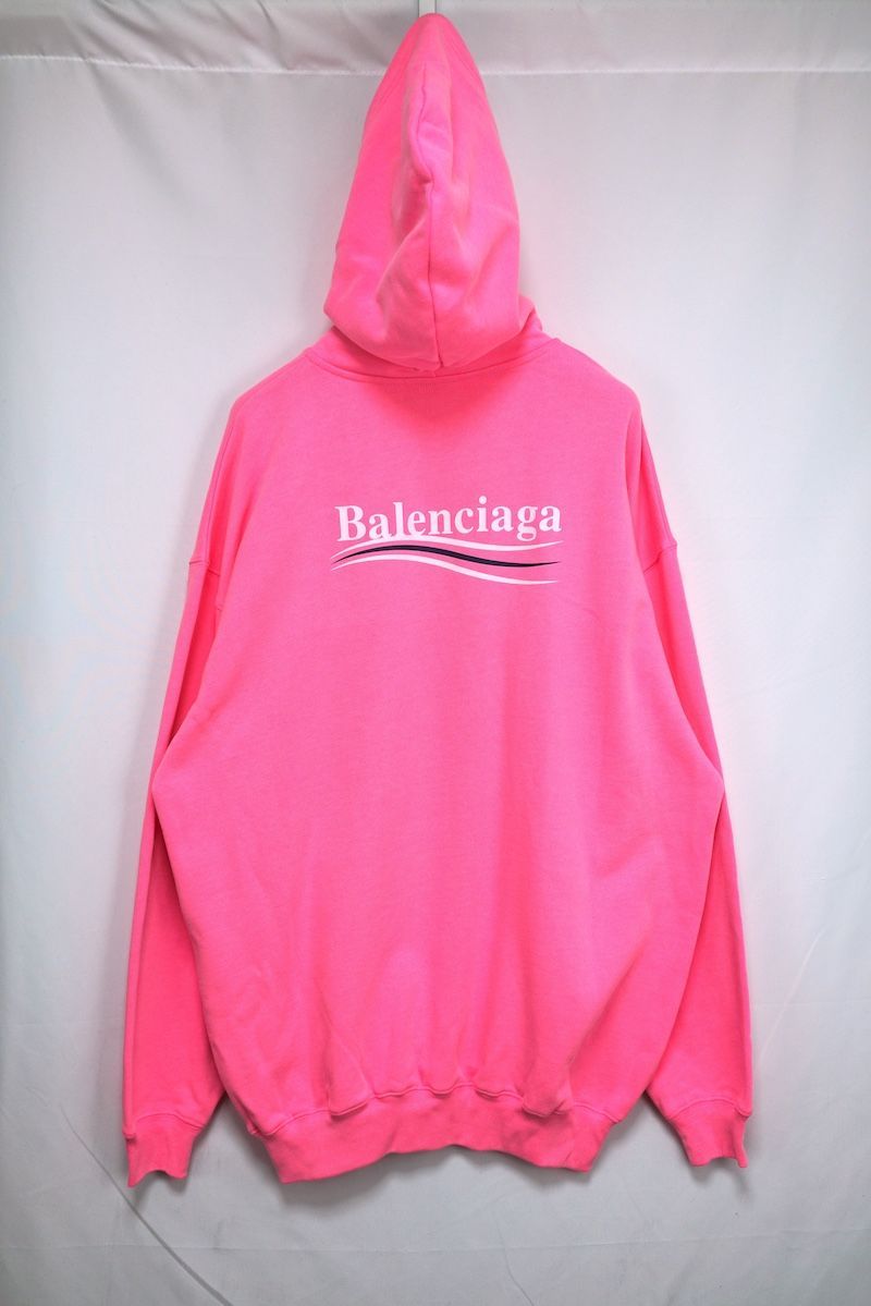 BALENCIAGA コットン ロゴ プルオーバー パーカー L ピンク バレンシアガ KL4BSASP73 BALENCIAGA×adidas パーカー578135 578135 ピンク サイズ XS
