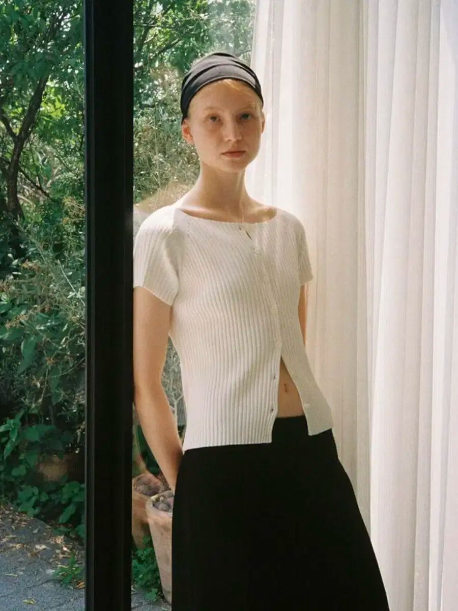 ペイディーン Freya Ribbed Cardigan ivory