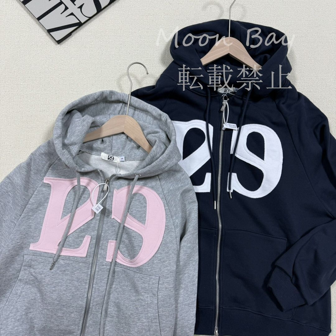 ☆ILLIGO☆ 129 logo patch hood zip-up light gray (ILLIGO