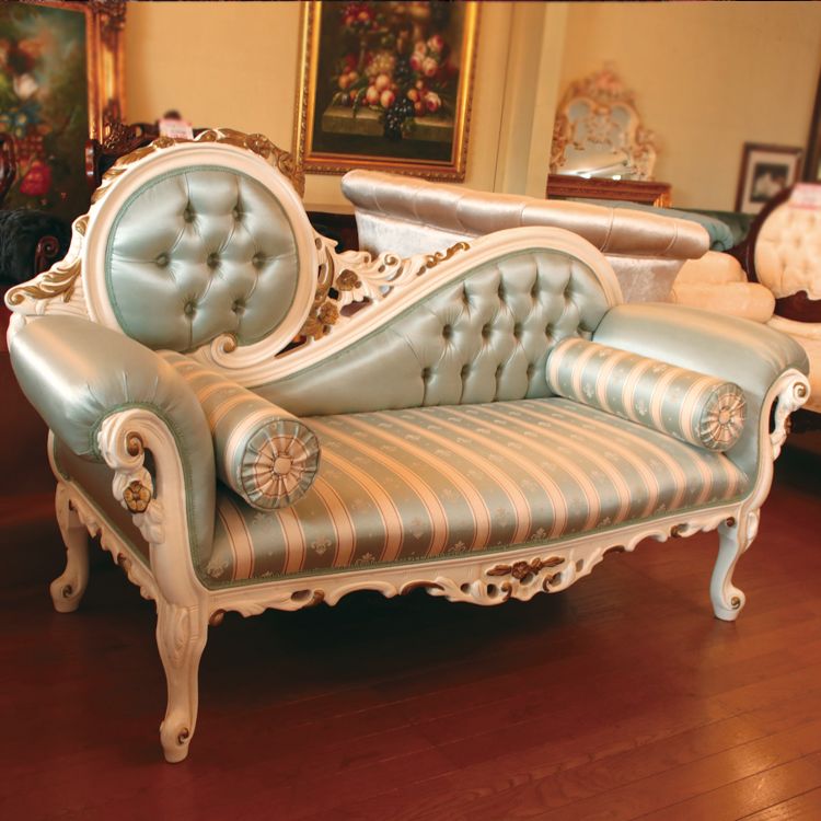 イタリア製 カウチソファ 水色 couch sofa スカイブルー 椅子 猫脚