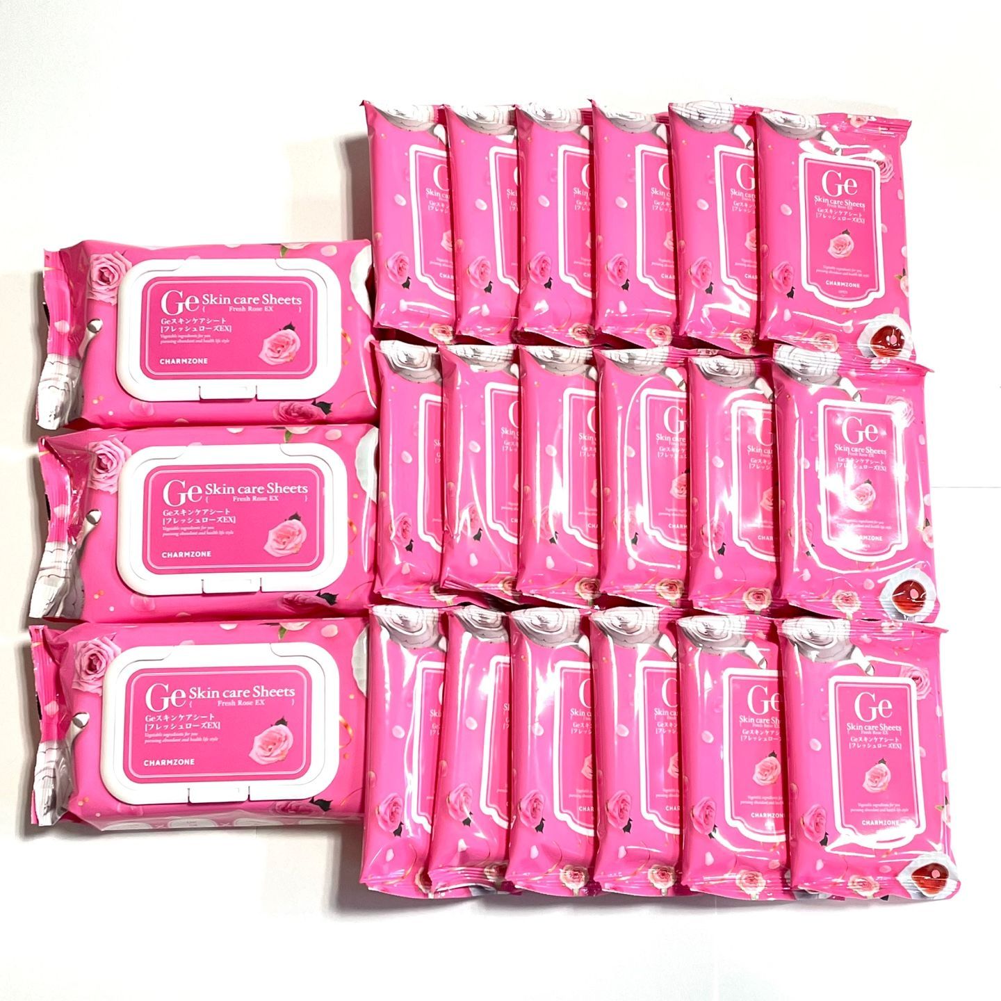 Geスキンケアシート フレッシュローズEX 360枚セット (10枚×18個 60枚  
