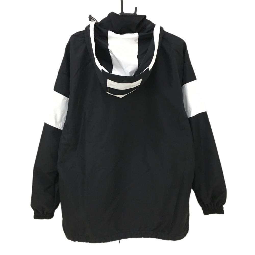 新品】タングラム フード付ブルゾン 黒×白 スナップボタン メンズ L