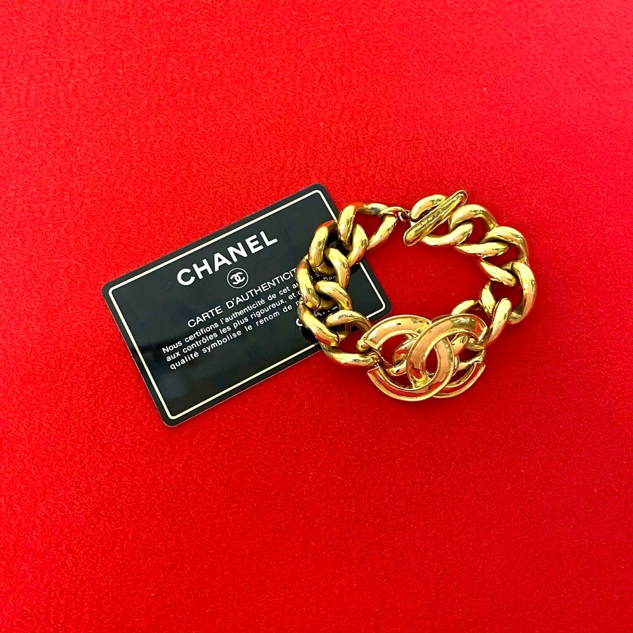 コメあり 94P CHANEL シャネル ココマーク モチーフ GP チェーン ブレスレット バングル アクセサリー ゴールド 102-9