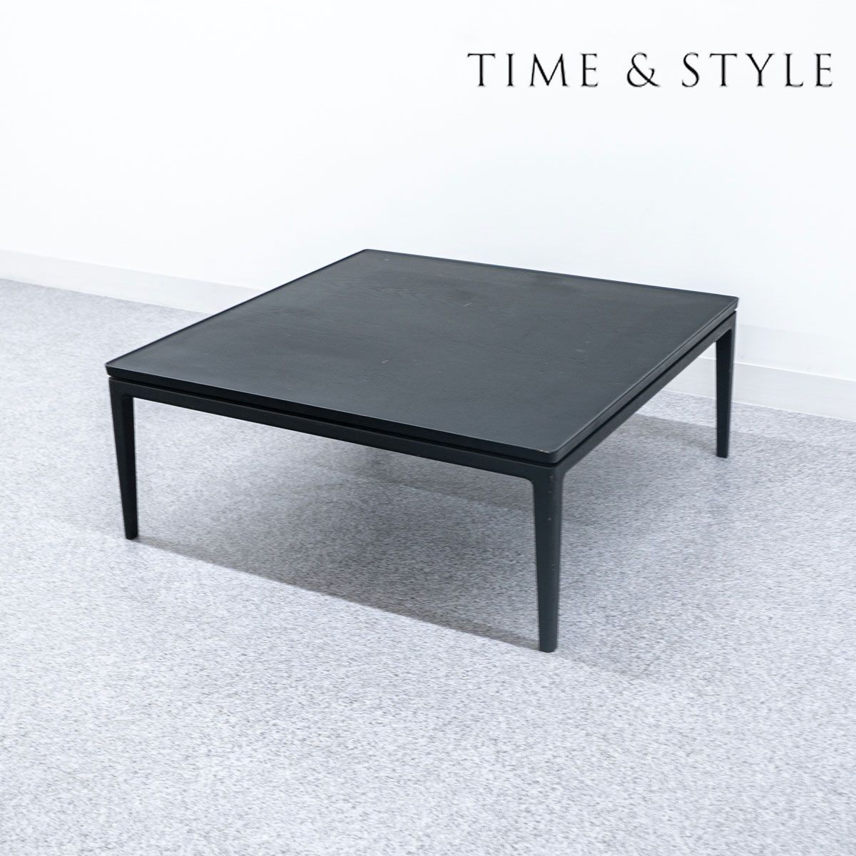 TIME-STYLE タイムアンドスタイル Lotus moon ロータスムーン センター ロー テーブル オーク材 ブラック 定価33万