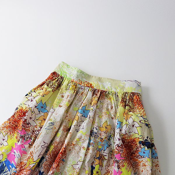 【美品】ダブルスタンダードクロージング フラワープリントメモリーサテンスカート DOUBLE STANDARD CLOTHING ダブルスタンダードクロージング