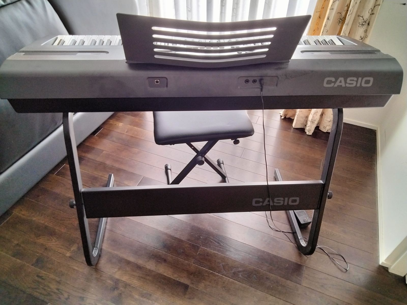 CASIO カシオ キーボード WK-110 スタンド、椅子セット 【公式通販】