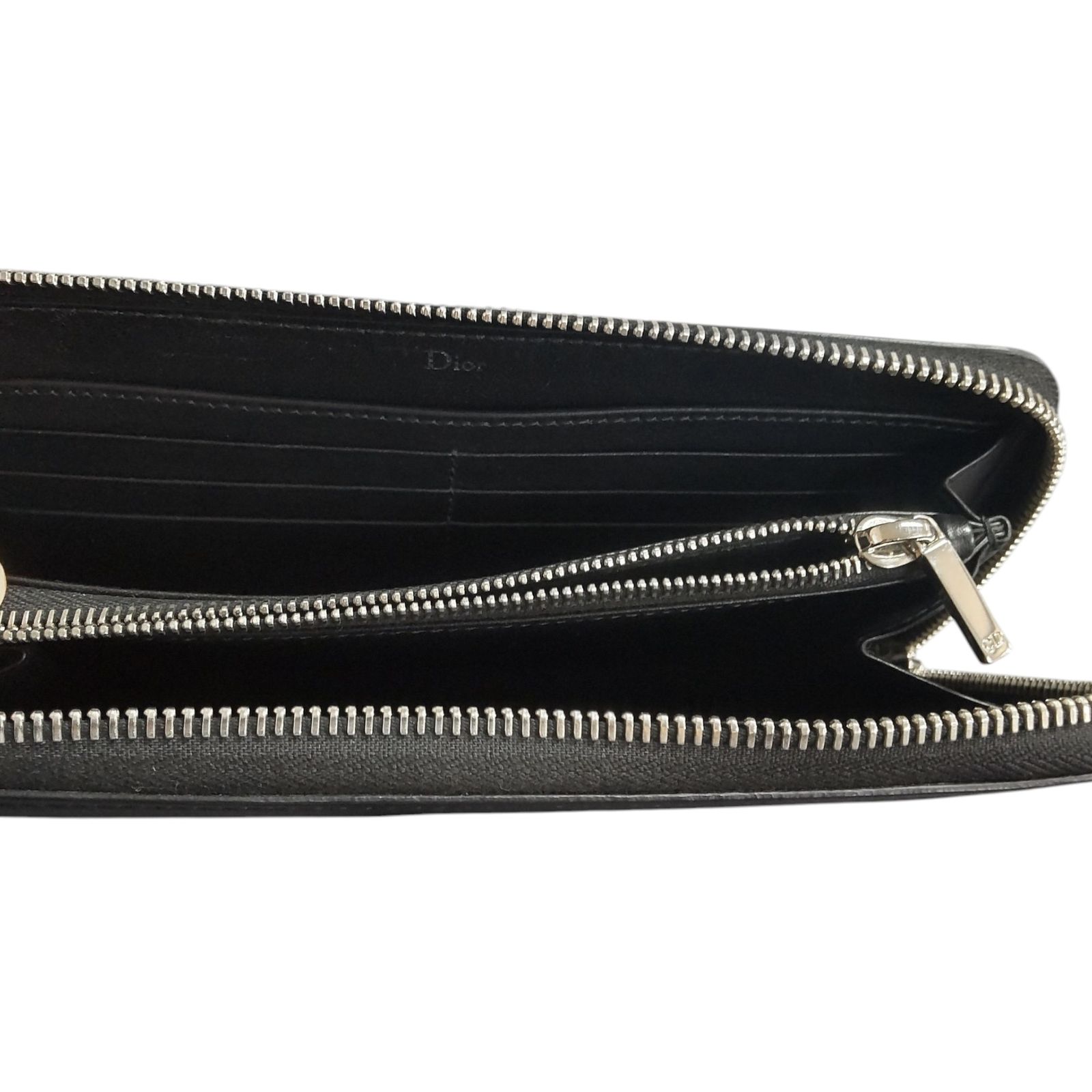 中古品】 Dior homme ディオールオム 長財布 ラウンドジップ メンズ 黒 