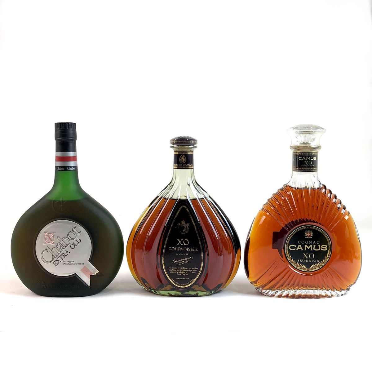 3本 シャボー クルボアジェ カミュ コニャック 700ml ブランデー セット 古酒