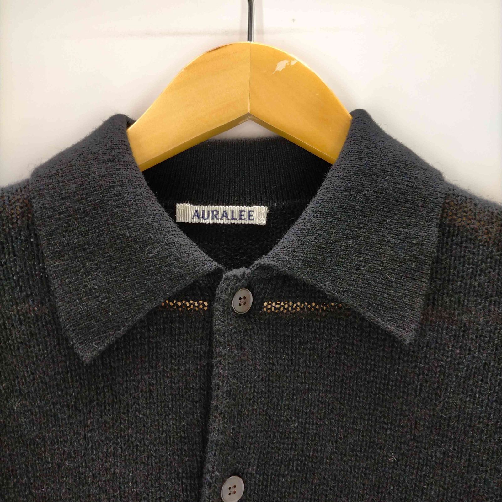 美品　オーラリー　SHETLAND WOOL CASHMERE カーディガン DRESSTERIOR ◇AURALEE（オーラリー）SHETLAND WOOL CASHMERE