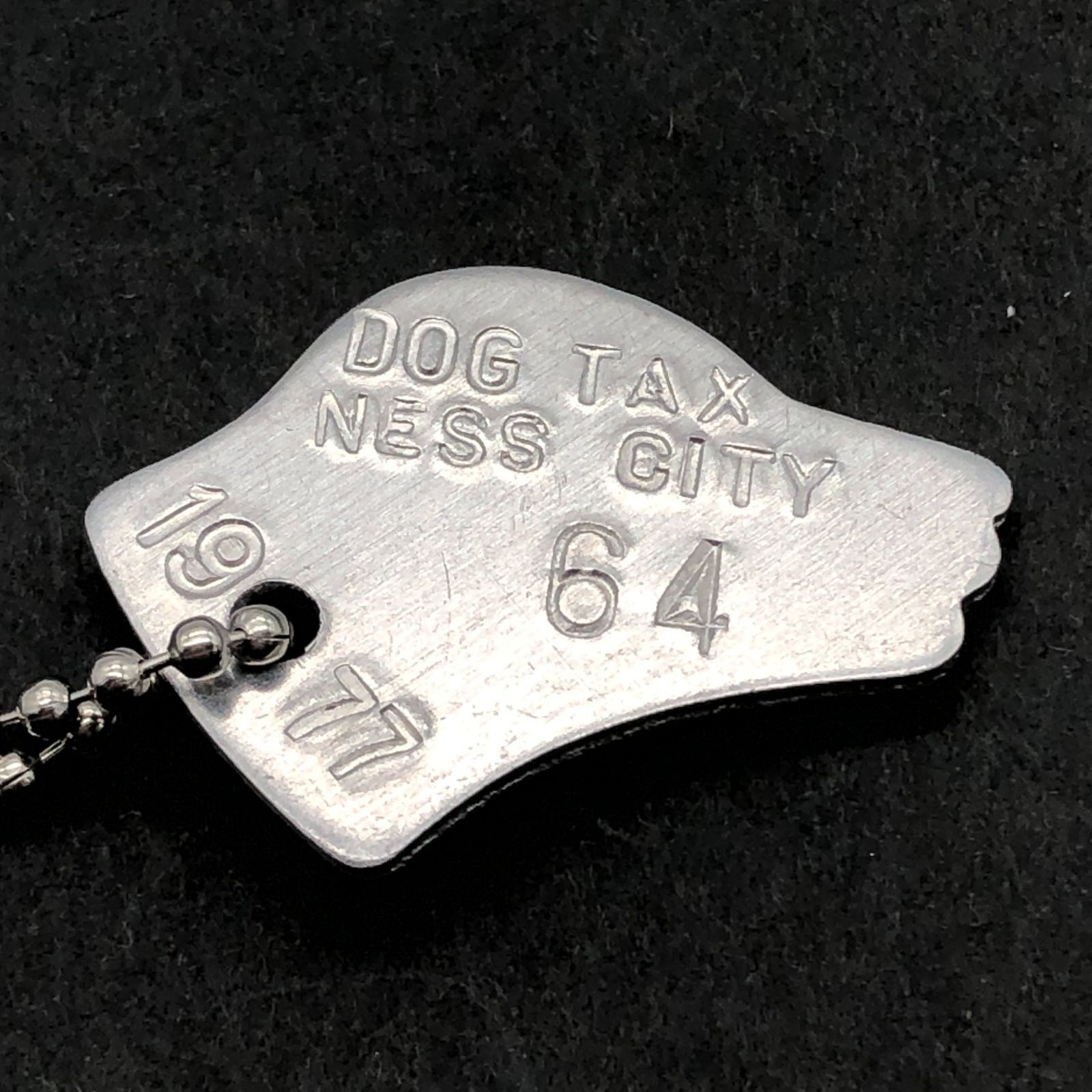 【 ドッグタグ 】 1977年 Dog TAG ※チェーン付き キーホルダ キーチェーンなどに! アンティーク 犬 猫 キャットタグ ネックレス KEY011