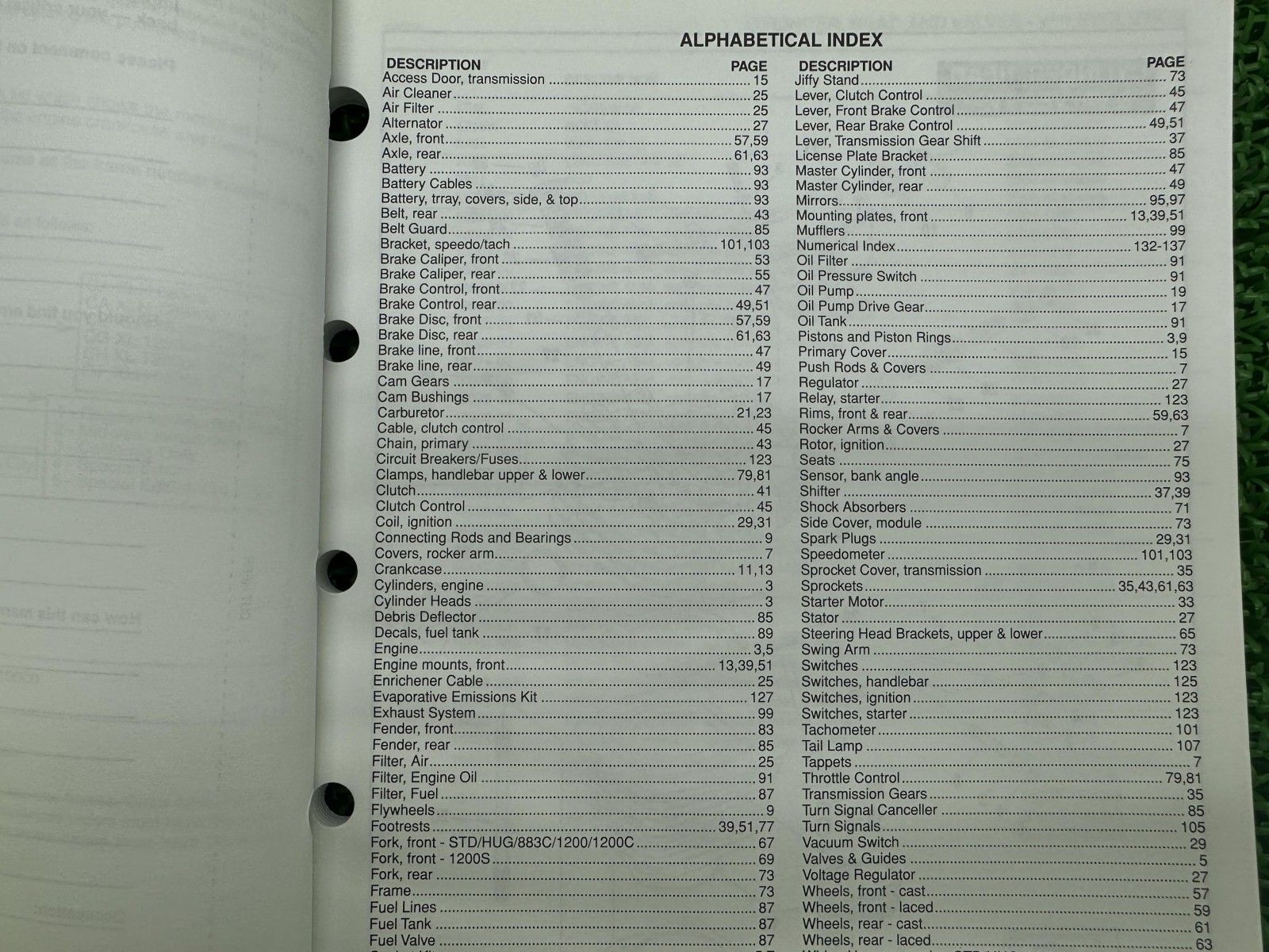 パーツリスト 英語版