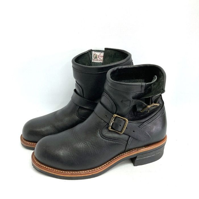 ☆CHIPPEWA チペワ 81002 ショート エンジニアブーツ ブラック size7.5 