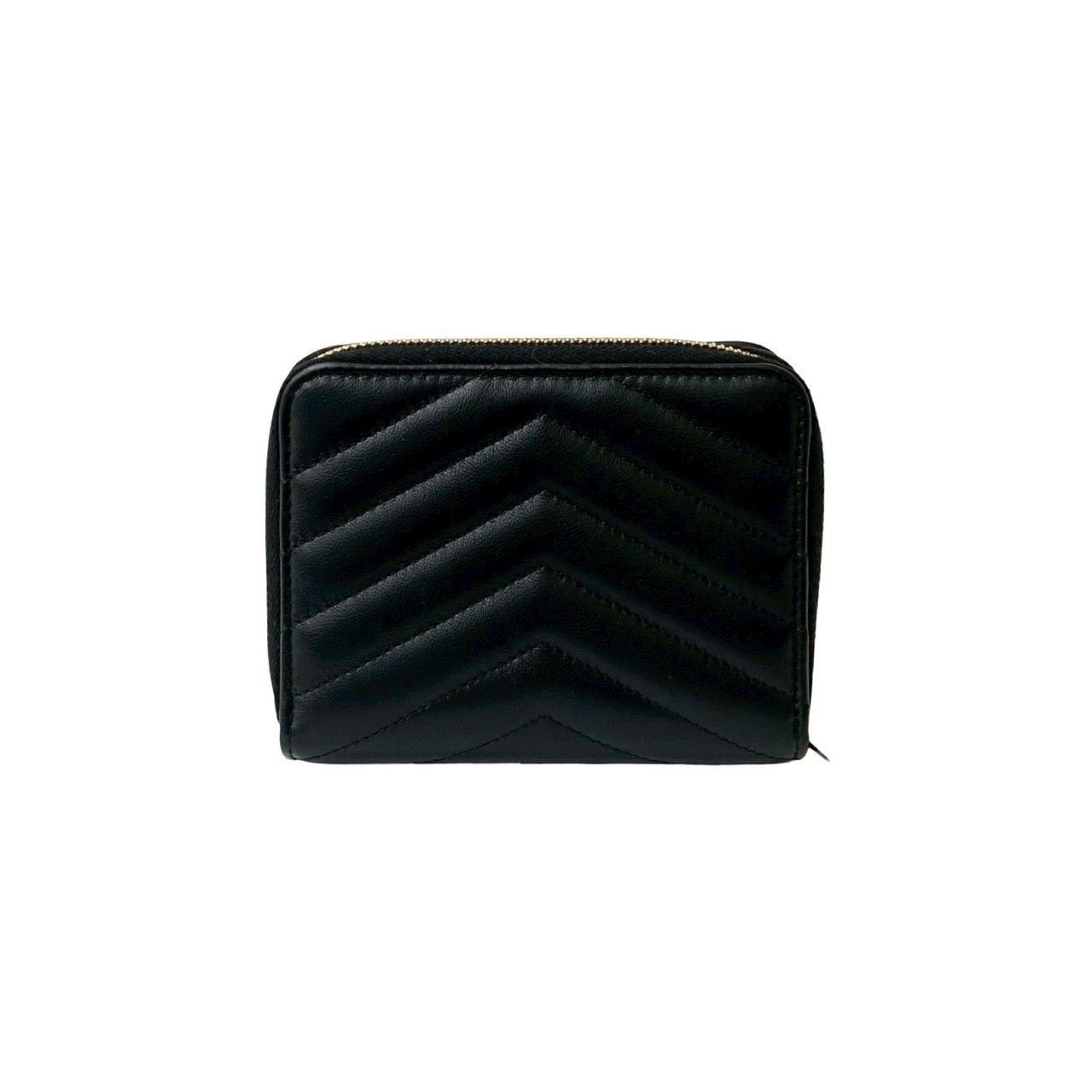 極 美品 サンローランパリ YSL ロゴ レザー ラウンドジップ 二つ折り