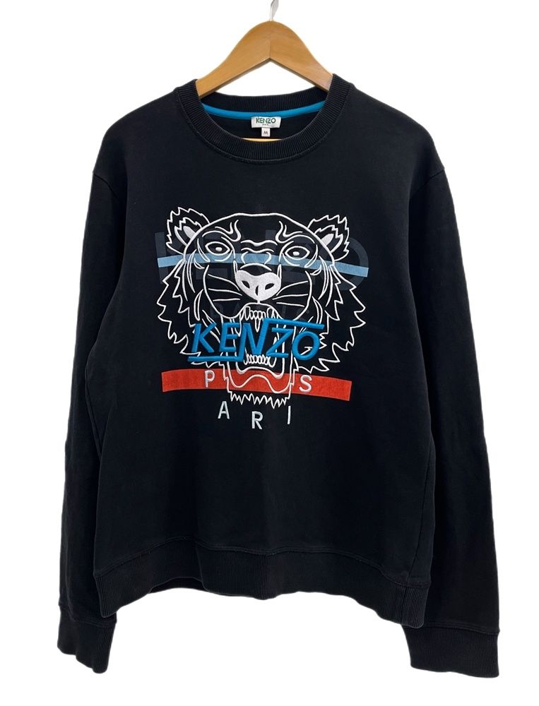 KENZO】 ケンゾー スウェットトレーナー タイガー虎刺繍 黒 ブラック