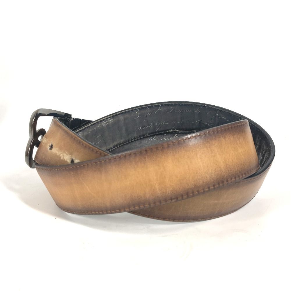Berluti ベルルッティ ベルト カリグラフィ ロゴ レザー