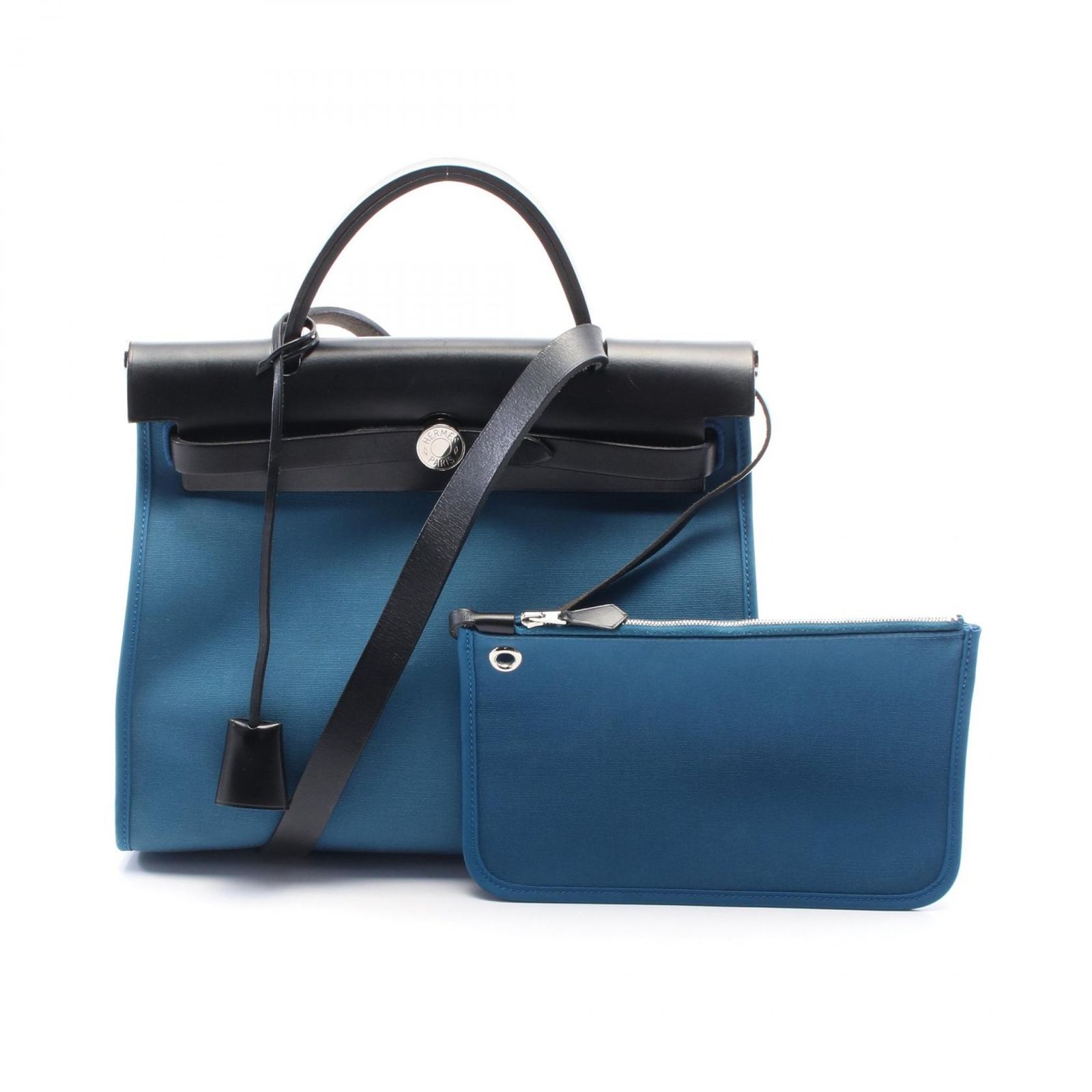 HERMES エルメス エールバッグジップPM ブルードガリス ハンドバッグ