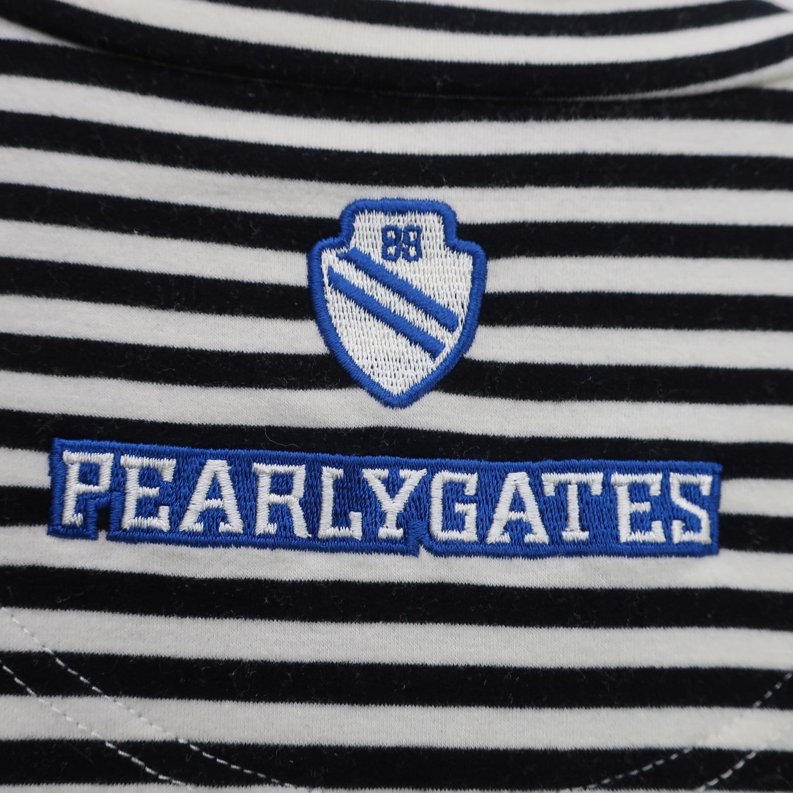PEARLY GATES(パーリーゲイツ) 長袖ハーフジップシャツ 白黒