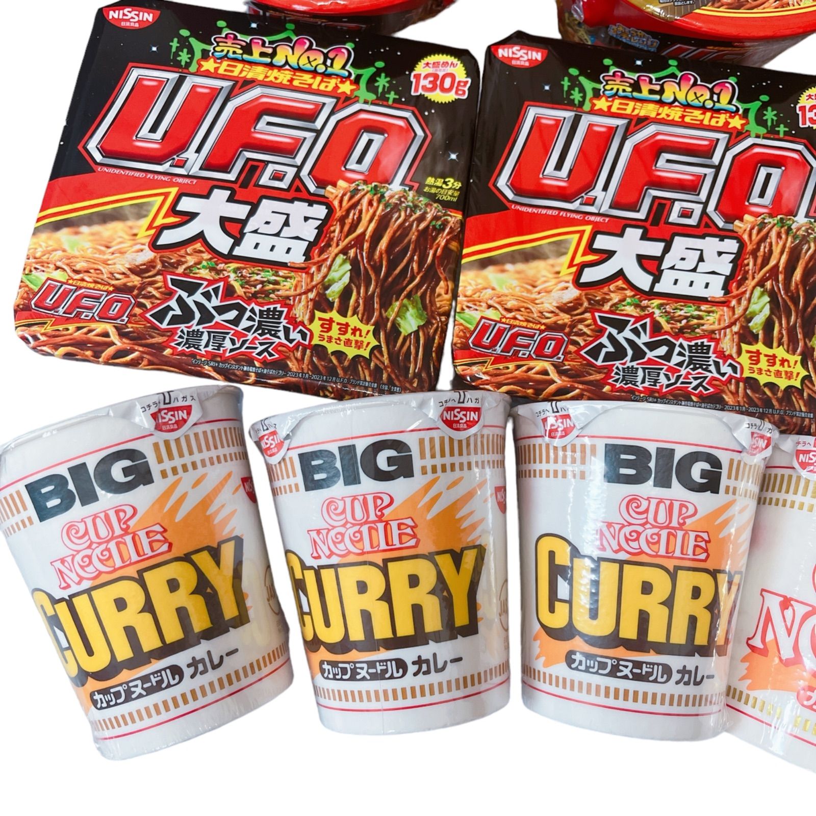 新品未開封18点‼️食品 インスタントラーメン 即席ラーメン 焼そば まとめ売り詰め合わせ 大量 カップ麺 カップヌードル カレー味 日清nissinn UFO 大盛り 爆盛り ハウス食品