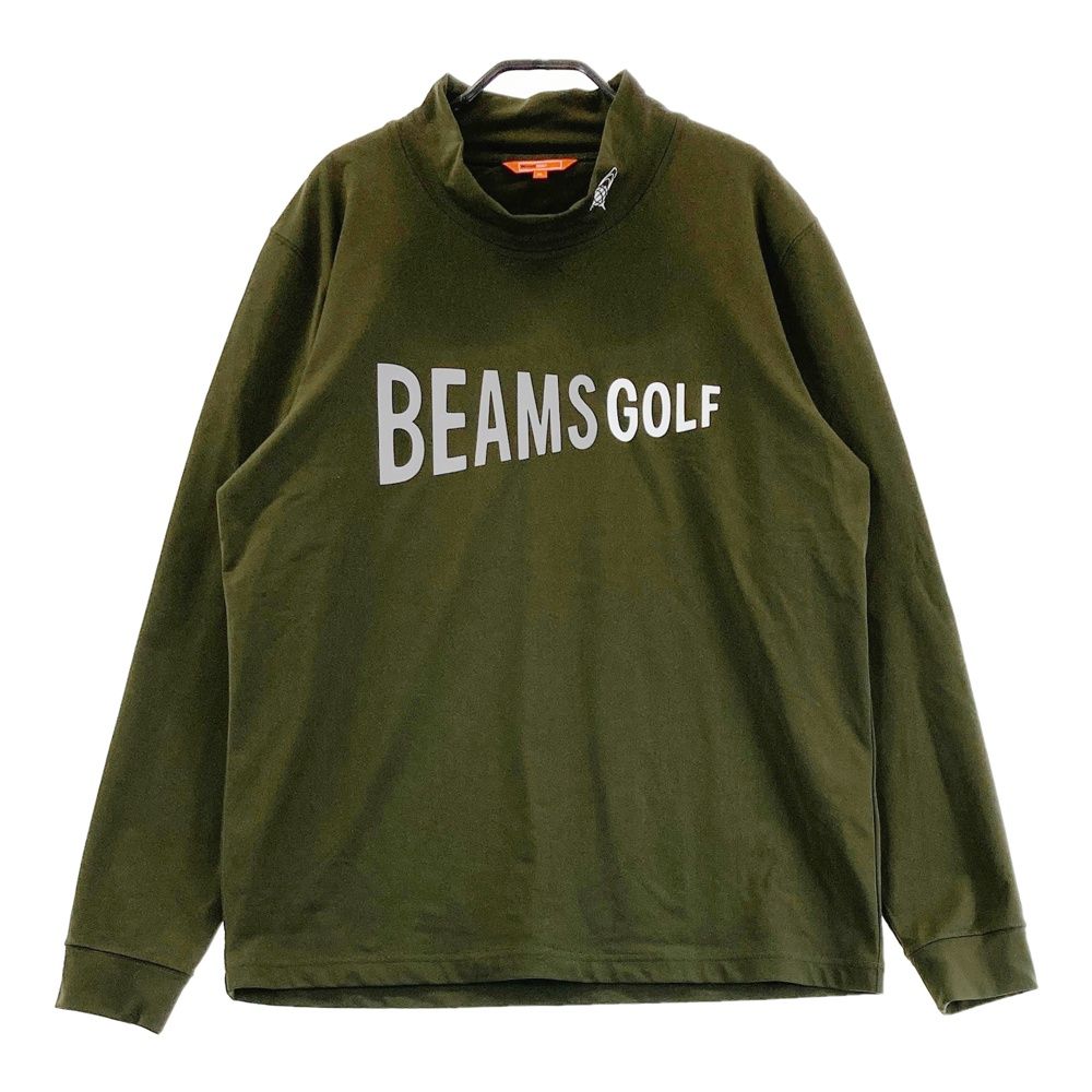 サイズ：XL BEAMS GOLF ビームスゴルフ ハイネック 長袖Tシャツ カーキ