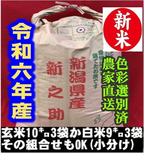 新米・令和6年産玄米 新潟新之助 30kg（10kg×3）精米無料農家直送色彩選別 （沖縄、離島は除きます。） - メルカリ