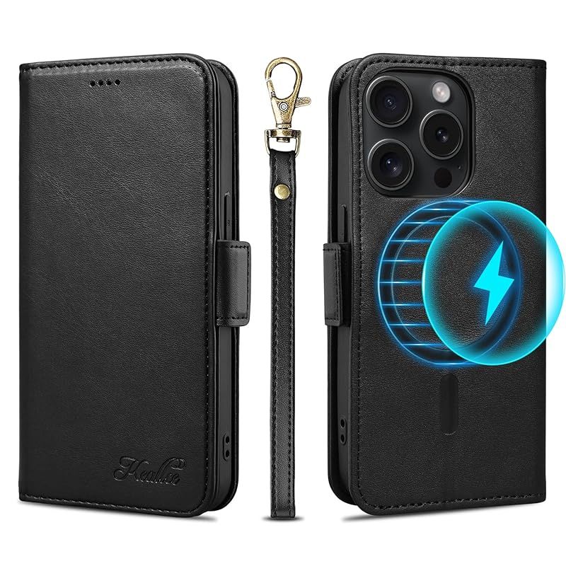 新品　Keallce 対応 iPhone 15 pro ケース 手帳型 MagSafe いphone15pro 手帳型 ケース アイフォン15pro スマホカバー アイホン15pro スマホケース iPhone15pro カバー ストラップ スタンド機能 マグ