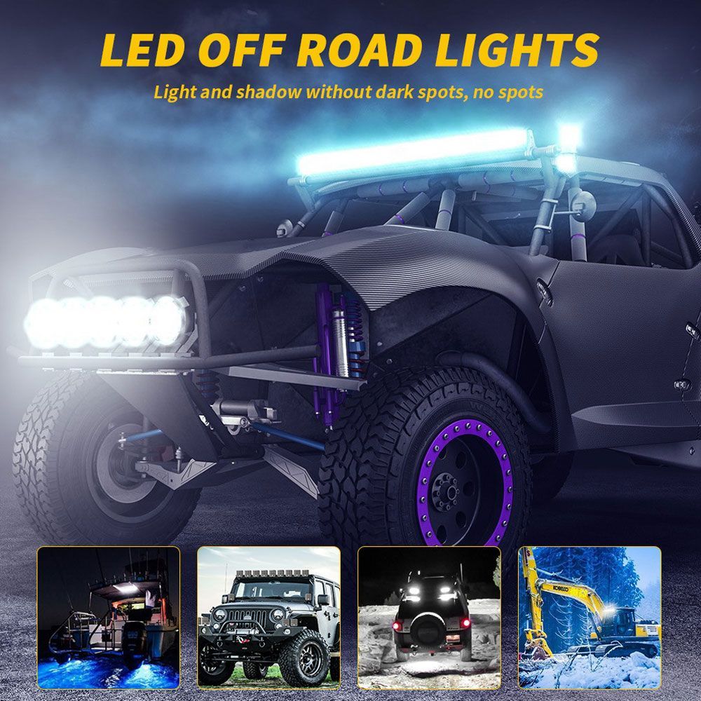 2個 埋込式 LED フォグランプ 作業灯 ホワイト/イエロー 12V/24V ジープ ジムニー 30W 建築機械 SUV UTV ATV ボート 4X4 UM004