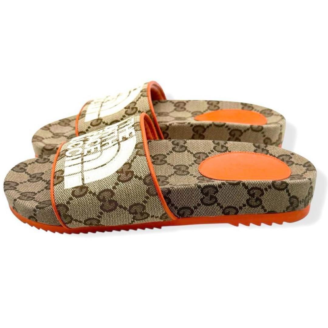 グッチ ノースフェイス コラボ サンダル GGキャンバス サイズ35 4054