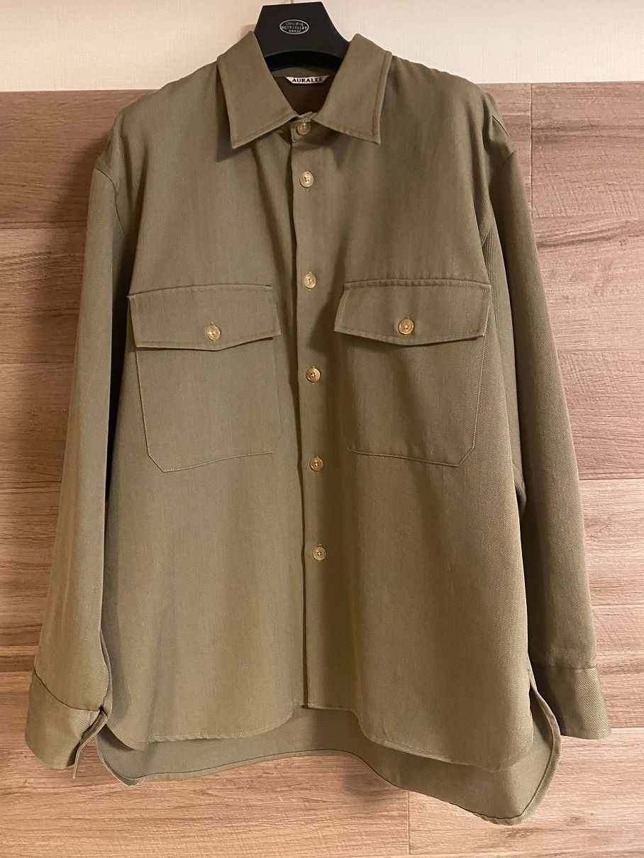 美品】AURALEE/オーラリー WOOL KID-MOHAIR GABARDINE SHIRTS - メルカリ