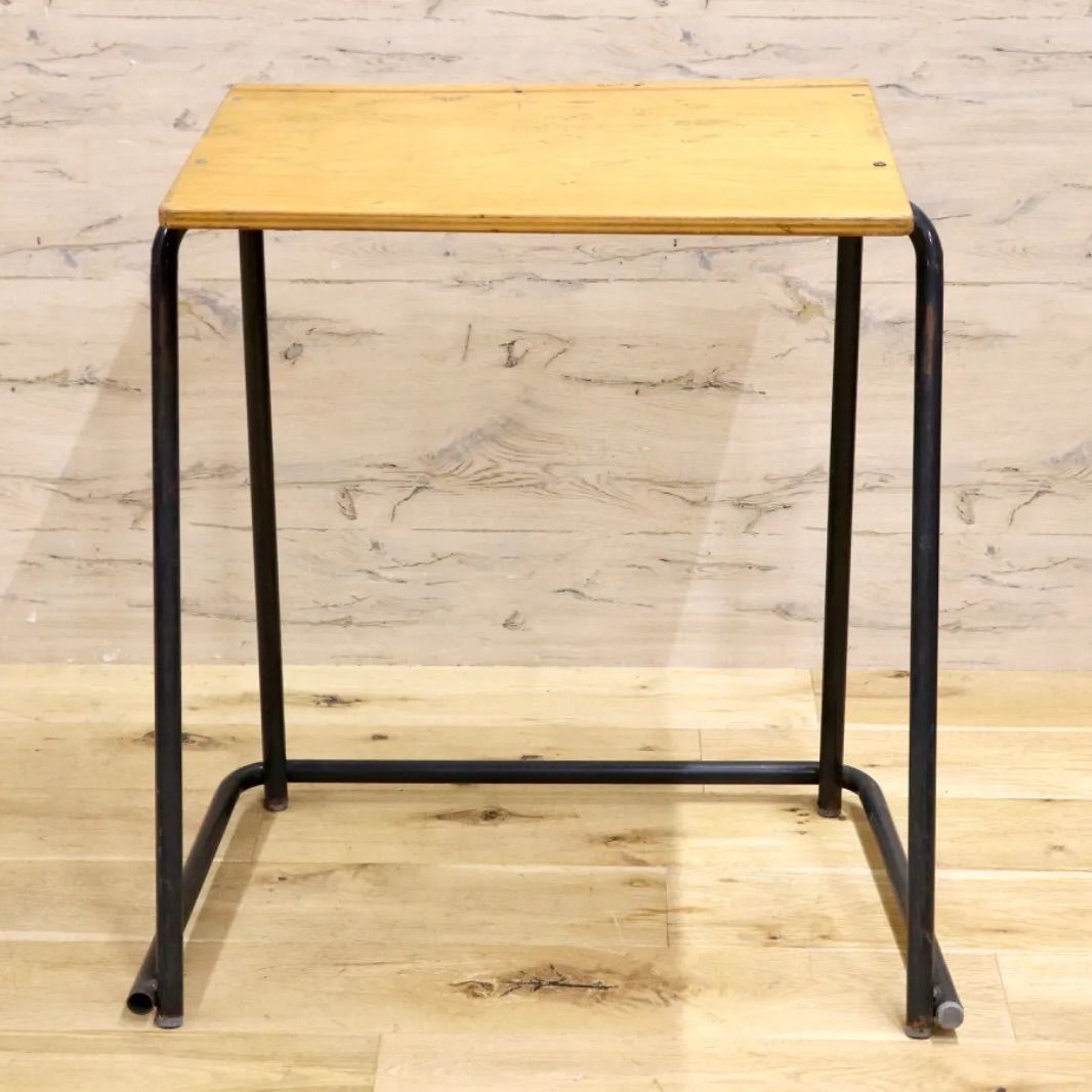 GMIS215J 西洋 イギリス スクールデスク ナチュラル ヴィンテージ 学校机 勉強机 パソコンデスク 簡易テーブル インダストリアル 什器