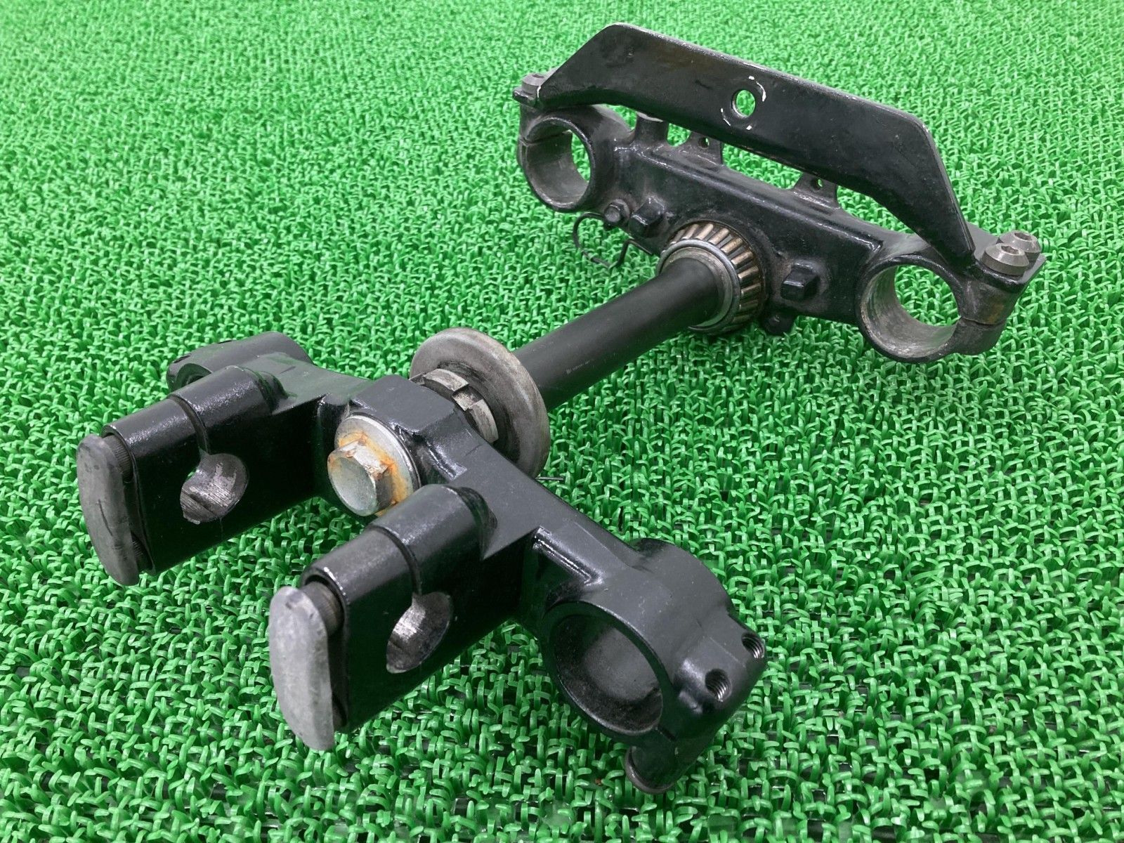 ホンダCRF450R純正ステム三又+ZETA製トップブリッジ中古ミリバー03外し ホンダCRF450R純正ステム三又+ZETA製トップブリッジ中古ミリバー03外し