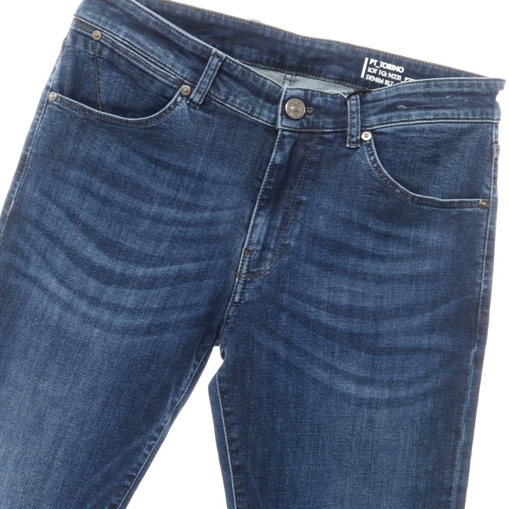 【中古】ピーティートリノ デニム PT TORINO DENIM SWING 加工 ストレッチデニムパンツ ジーンズ ネイビー【サイズ32】【メンズ】