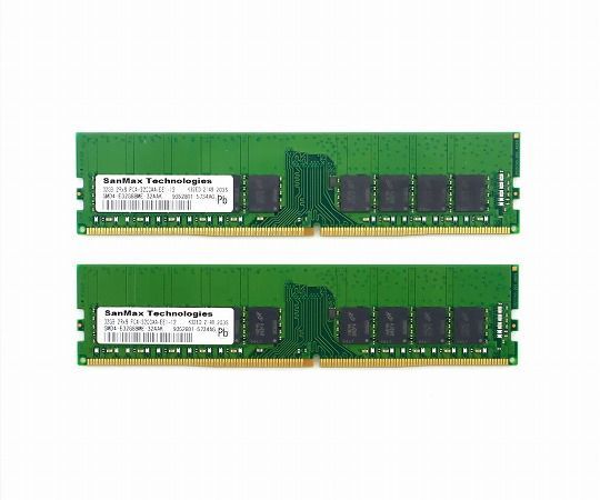 SanMax Technologies 32GBx2枚セット64GB分 PC4-3200AA-E ECC仕様 中古