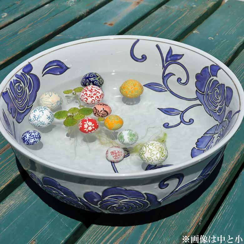 陶器 浮き球 12個セット 中 浮き玉 水鉢 メダカ鉢 和風 ビオトープ