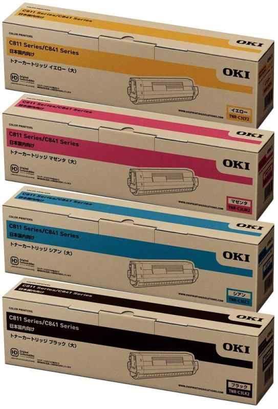 OKI トナーカートリッジ イエロー マゼンタ 各1個 OKI 純正 TNR-C3L2