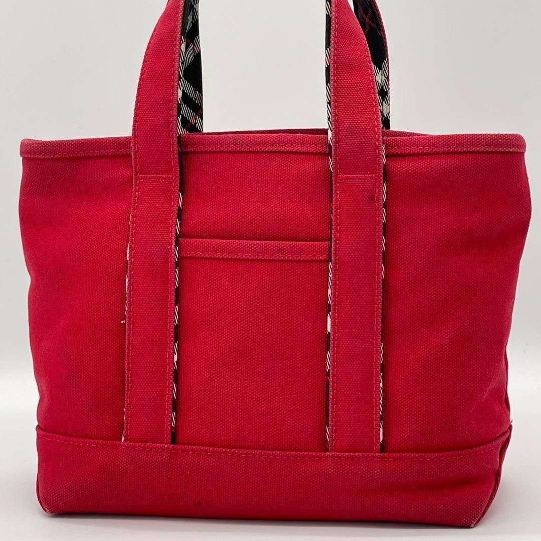 美品】BURBERRYBLUELABEL ミニトート ハンドバッグ レッド