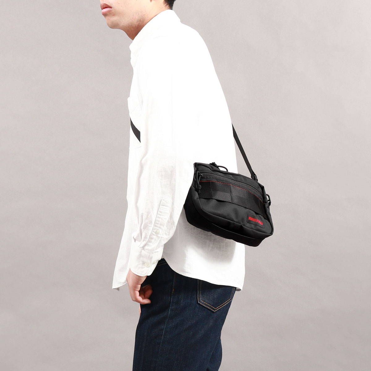 当店 モデル 日本 ブリーフィング ショルダーバッグ メンズ レディース 別注 ブラック 010