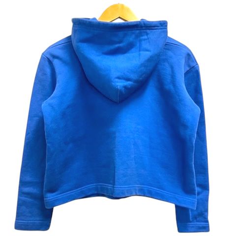 バレンシアガ BALENCIAGA パーカー フーディー プルオーバー コットン 長袖 無地 XS 青 ブルー