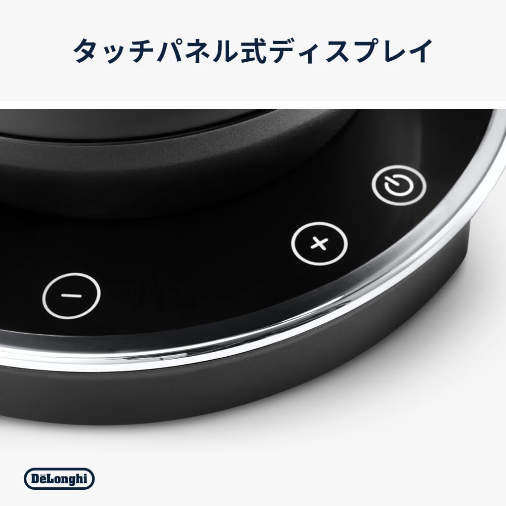 数量 De Longhi デロンギ 電気ケトル エクレティカ KBY1210J-BK 温度調整機能付き WWW_KANDAIZUMI_COM