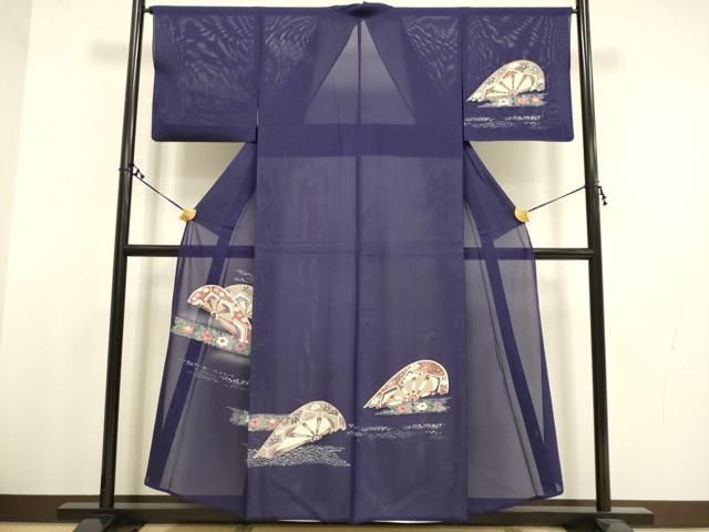 平和屋着物＊夏物 訪問着 絽 片輪車花文 正絹 逸品 DAAT4503du