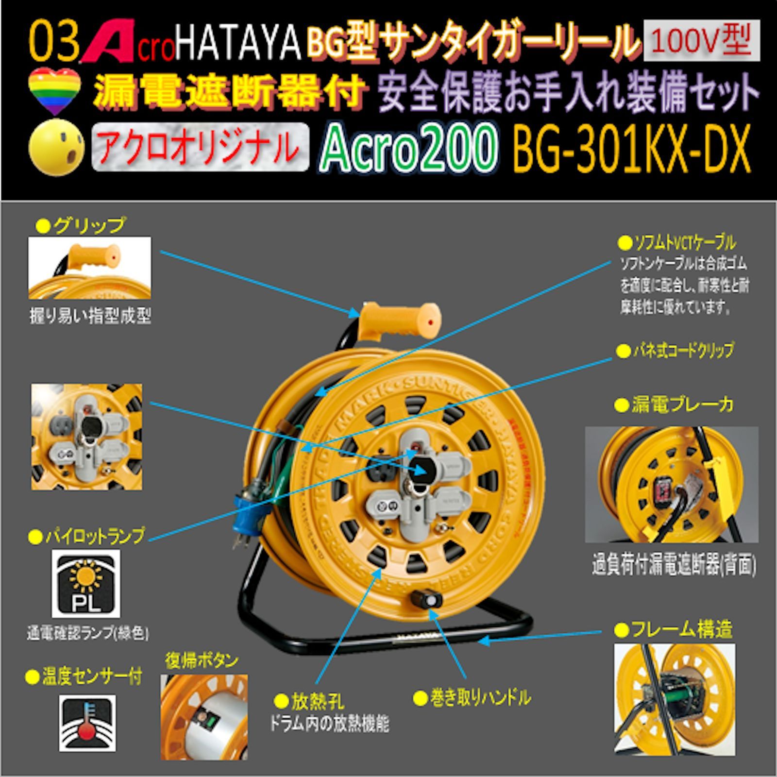 Acro200HATAYAサンタイガーリール(漏遮)BG-301KX-DX - メルカリ