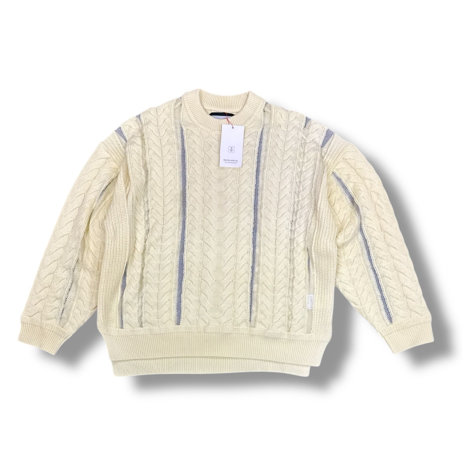 参考上代33000円 未使用品 MAISON SPECIAL Cable Knitting Sheer 