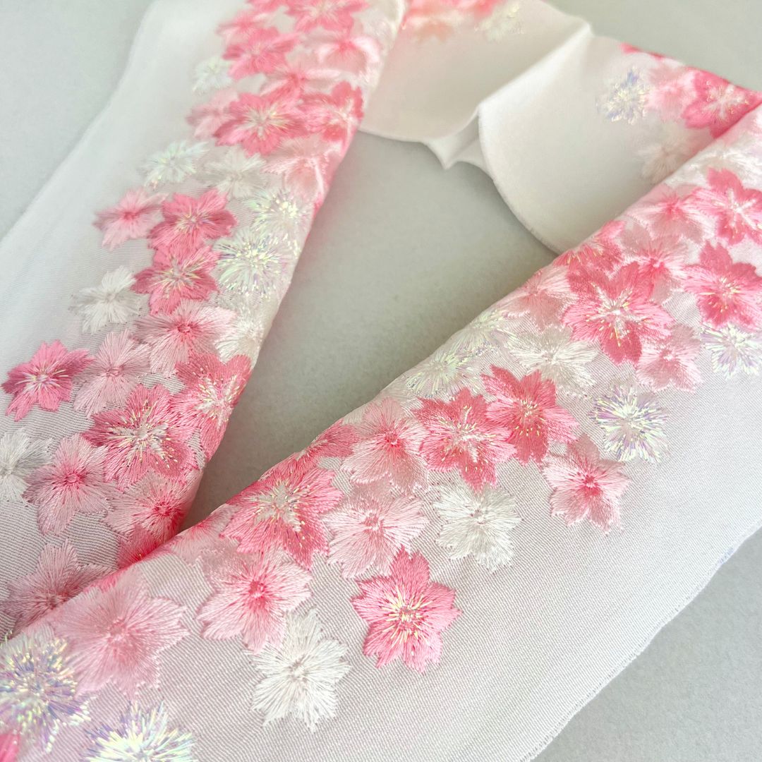 ピンク×白 桜 刺繍衿】 成人式 卒業式 振袖 袴 訪問着 着物 和装