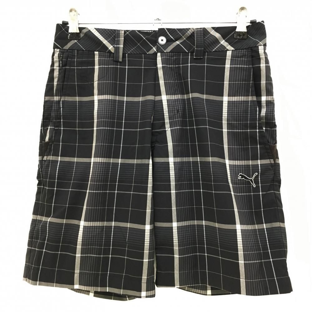 超美品】パーリーゲイツ パンツ ネイビー×白×ライトグレー チェック